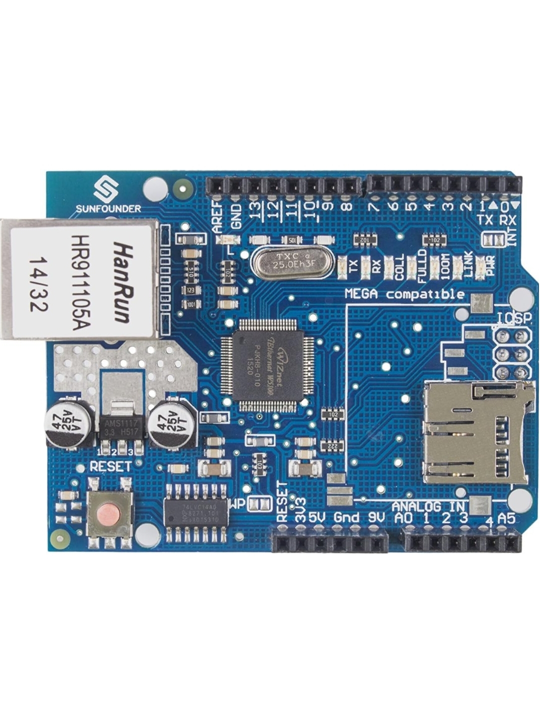 W5100 ETHERNET SHIELD MICRO SDCARD SLOT